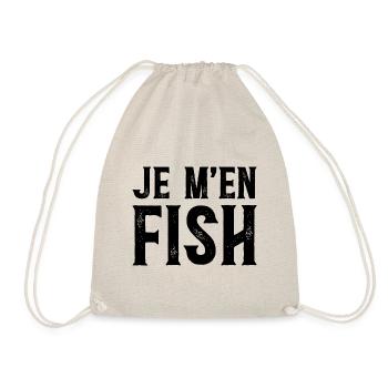 Je M'en Fish - Phrase Drôle - Sac de sport léger - nature - Devant