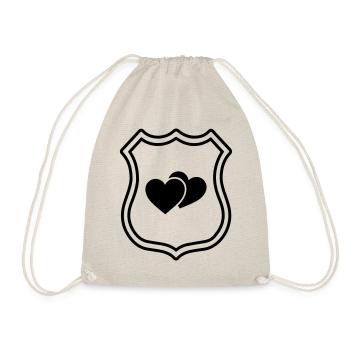 Heart Symbol Coat of Arms - Drawstring Bag - nature - Front