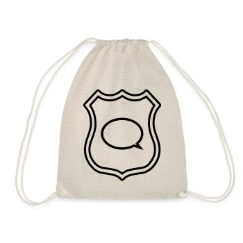 Speech bubble Coat of Arms Communication - Drawstring Bag - nature - Front
