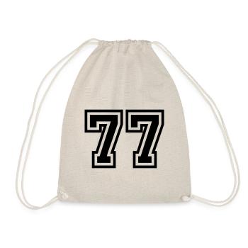 77 Zahl Symbol - Turnbeutel - Natur - Vorne