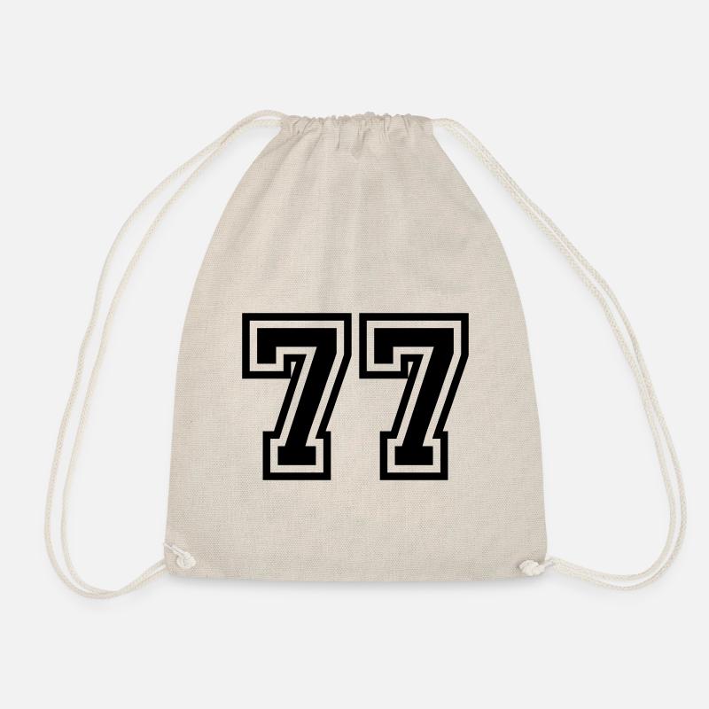 77 Zahl Symbol - Turnbeutel - Natur