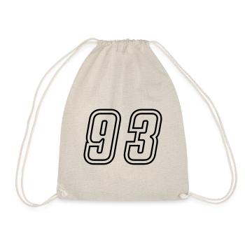 93 Numéro de numéro - Sac de sport léger - nature - Devant