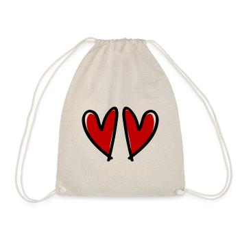 Hearts Love Symbol - Drawstring Bag - nature - Front