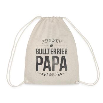 Stolzer Bullterrier-Papa - Turnbeutel - Natur - Vorne