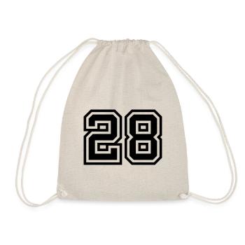 Symbole numérique 28 - Sac de sport léger - nature - Devant