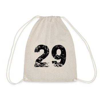 29 Zahl Trikot - Turnbeutel - Natur - Vorne