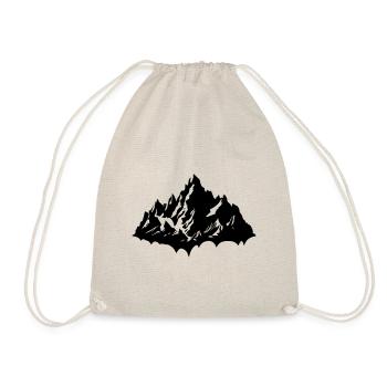 Mountains Nature Silhouette - Drawstring Bag - nature - Front