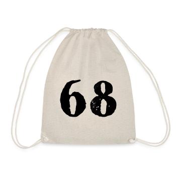 68 Zahl Trikot - Turnbeutel - Natur - Vorne
