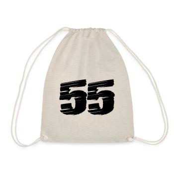 55 Zahl Trikot - Turnbeutel - Natur - Vorne
