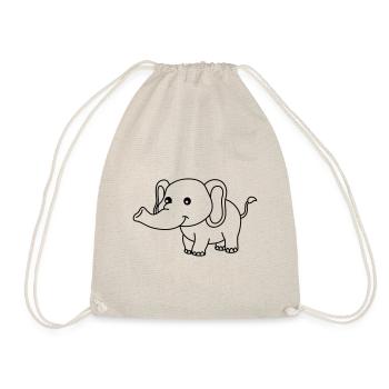 Elephant Comic - Drawstring Bag - nature - Front