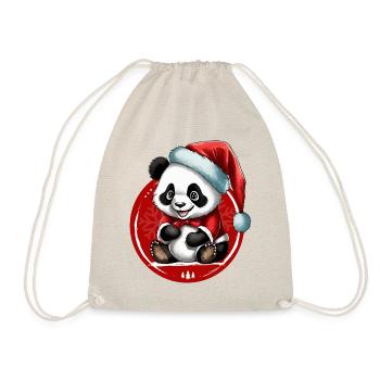 Christmas Panda - Drawstring Bag - nature - Front