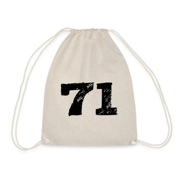 71 Zahl Trikot - Turnbeutel - Natur - Vorne