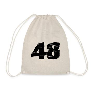 48 Zahl Trikot - Turnbeutel - Natur - Vorne