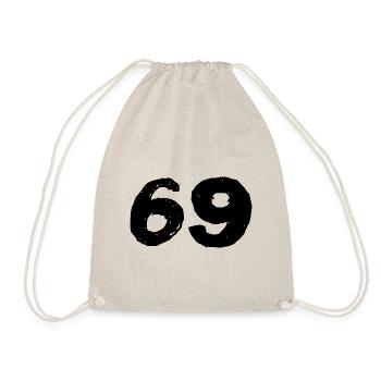 69 Zahl Trikot - Turnbeutel - Natur - Vorne
