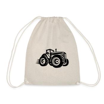 Tractor Silhouette Agriculture - Drawstring Bag - nature - Front