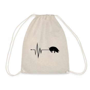 Pig Animal Pulse - Drawstring Bag - nature - Front
