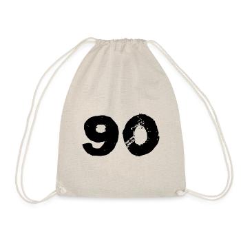 90 Zahl Trikot - Turnbeutel - Natur - Vorne
