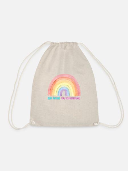 No Rain No Rainbow - Turnbeutel - Natur