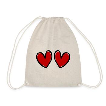 hearts love symbol - Drawstring Bag - nature - Front
