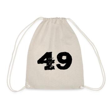 49 Zahl Trikot - Turnbeutel - Natur - Vorne