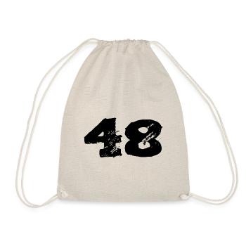 48 Zahl Trikot - Turnbeutel - Natur - Vorne