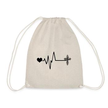 Croix, Pouls, Coeur, Amour, Christianisme - Sac de sport léger - nature - Devant