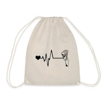 Cœur de pulsation d’argent - Sac de sport léger - nature - Devant