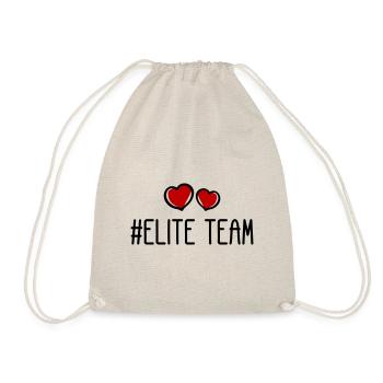 Elite Team Heart Love - Drawstring Bag - nature - Front