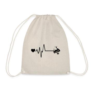 Fishing Reel Heartbeat - Drawstring Bag - nature - Front