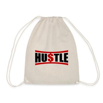 Hustle Spruch - Turnbeutel - Natur - Vorne