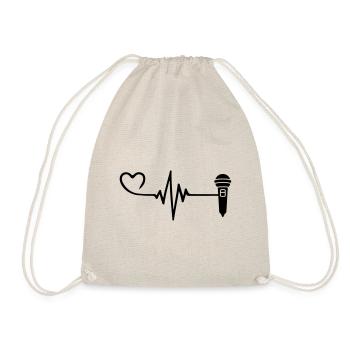 Microphone Pulse Heart Love - Sac de sport léger - nature - Devant