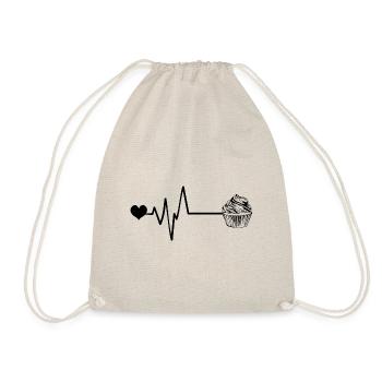 Muffin Pulse Coeur Amour - Sac de sport léger - nature - Devant