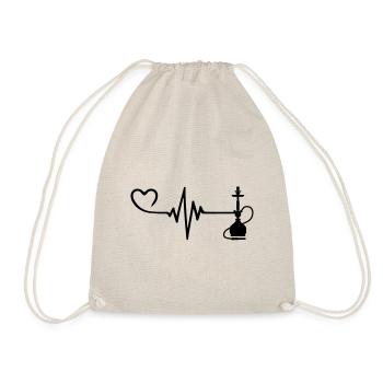 Bong Pulse Heart Love - Drawstring Bag - nature - Front