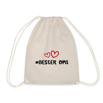 Bester Opa Herz Liebe - Turnbeutel - Natur - Vorne