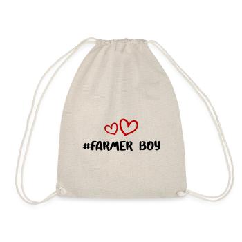 Fermier garçon coeur amour - Sac de sport léger - nature - Devant