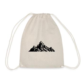 Mountains Nature Silhouette - Drawstring Bag - nature - Front