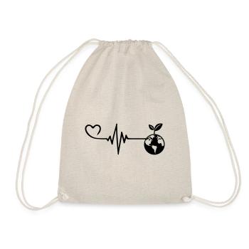 Planète Terre Pulse Heart Love - Sac de sport léger - nature - Devant