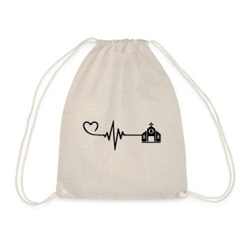 Église Pulse Coeur Amour Foi - Sac de sport léger - nature - Devant