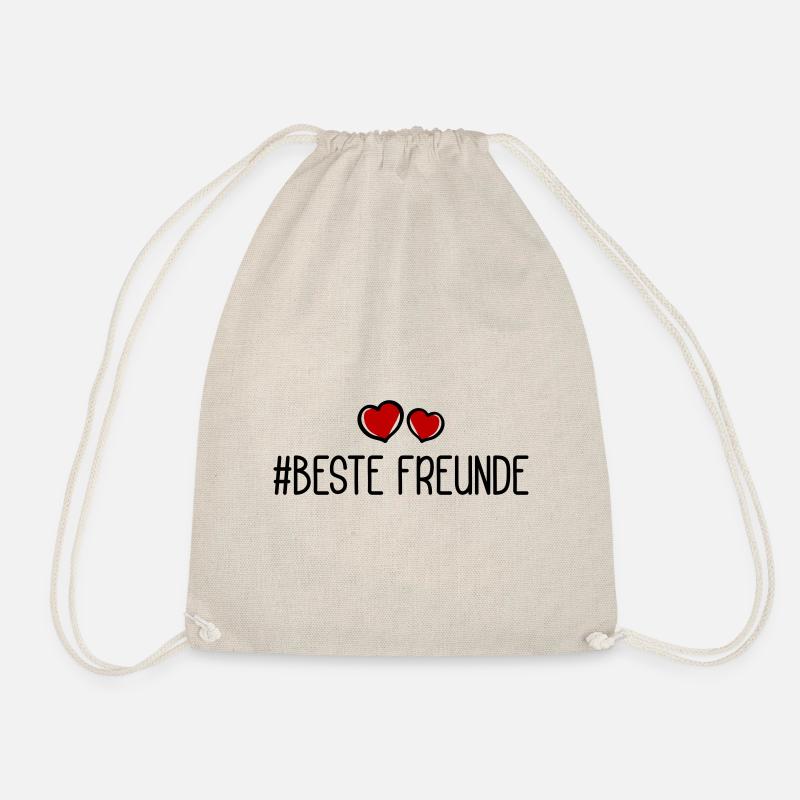 Freundschaft Beste Freunde Herzen Liebe - Turnbeutel - Natur