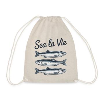 Liebe Sardinen Fisch Meer - Turnbeutel - Natur - Vorne