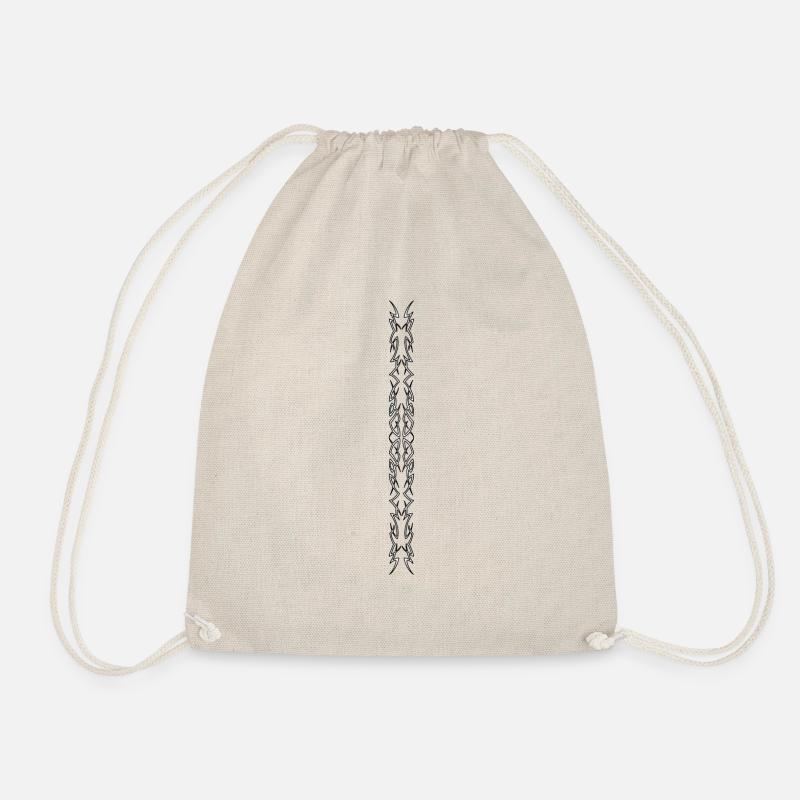 tribal 8 white - Drawstring Bag - nature
