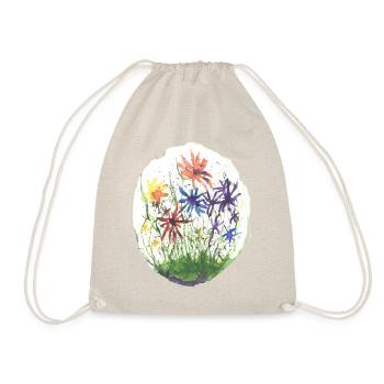 Flowers akvarell - Drawstring Bag - nature - Front