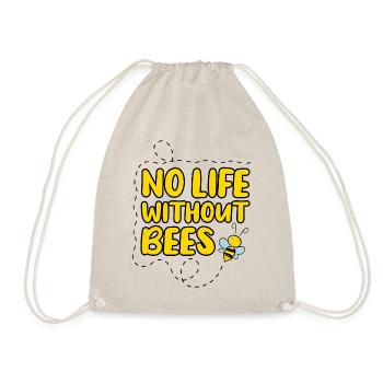 No Life Without Bees - Save the Bees - Turnbeutel - Natur - Vorne