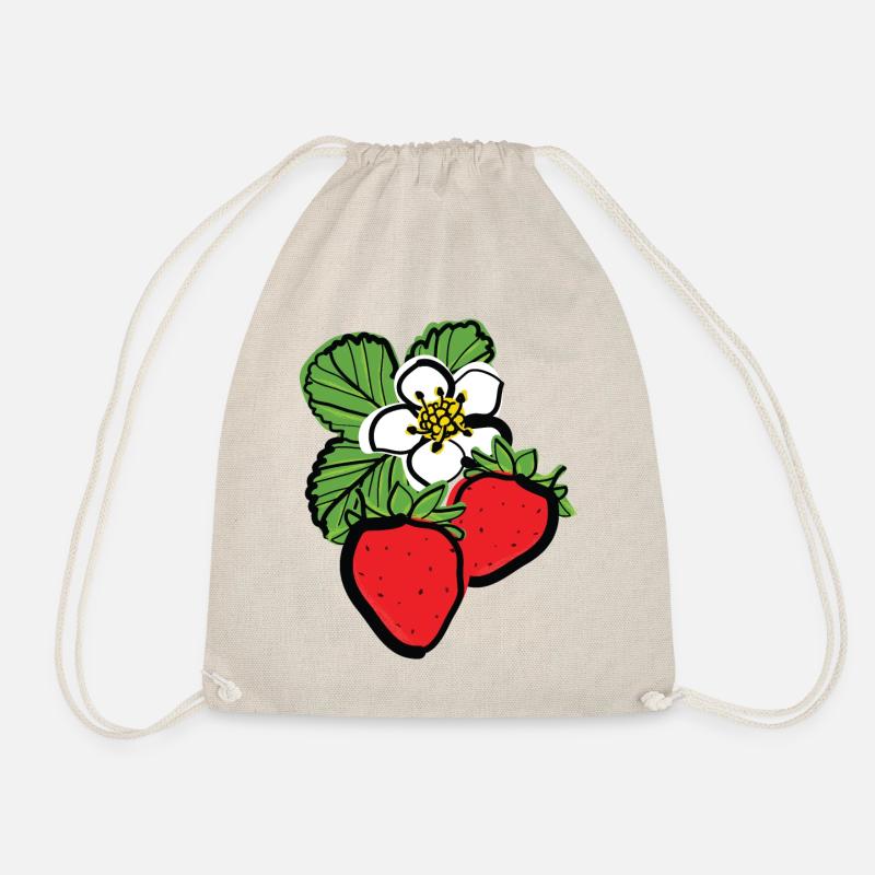 Erdbeeren Früchte - Turnbeutel - Natur