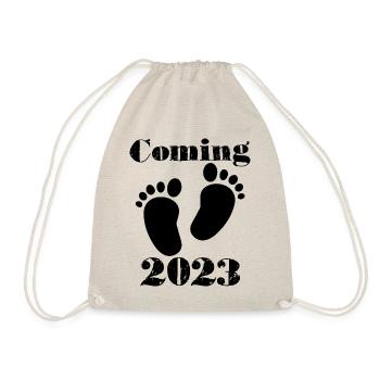 Bébé arrive en 2023, grossesse - Sac de sport léger - nature - Devant