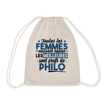 Prof Professeur Philo Philosophie Collège Lycée - Sac de sport léger - nature - Devant