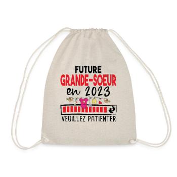 2023 Grande Sœur Sœurs Bébé Naissance Famille - Sac de sport léger - nature - Devant
