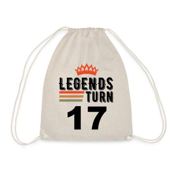 17 Geburtstag, Legenden werden 17 Jahre alt - Turnbeutel - Natur - Vorne
