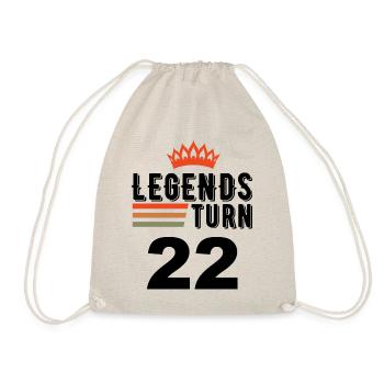 22 Geburtstag, Legenden werden 22 Jahre alt - Turnbeutel - Natur - Vorne