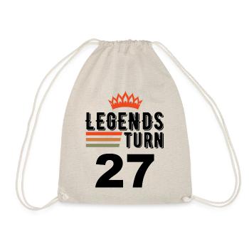 27 Geburtstag, Legenden werden 27 Jahre alt - Turnbeutel - Natur - Vorne